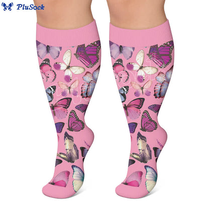 Plus Size Sweet Butterfly Compression Socks - image 3