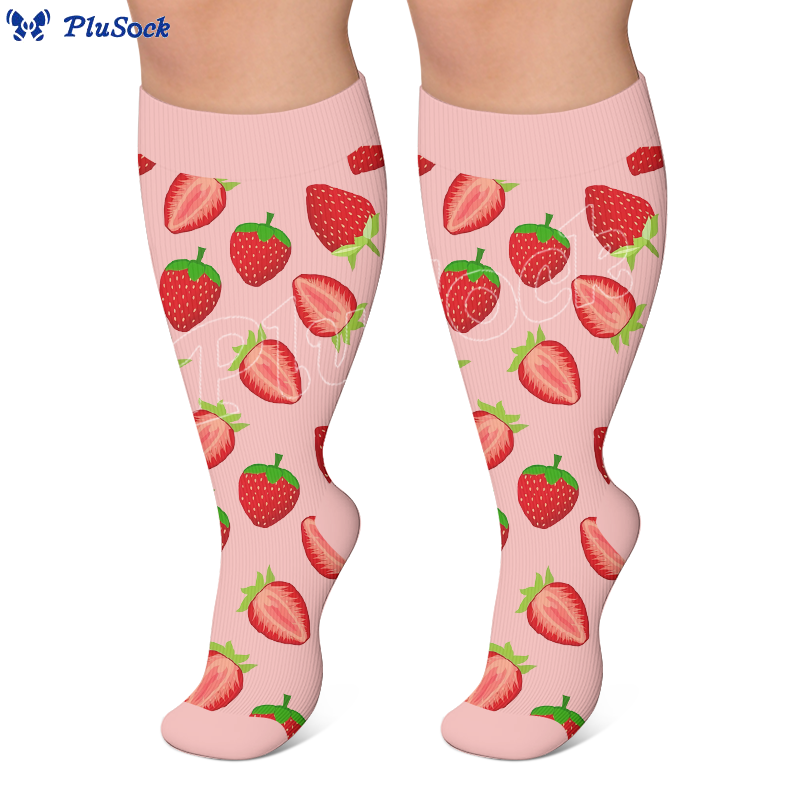 Plus Size Playful Citrus Compression Socks - image 3