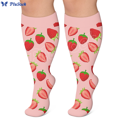 Plus Size Playful Citrus Compression Socks - image 3