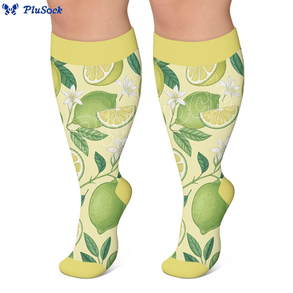 Plus Size Playful Citrus Compression Socks - image 4