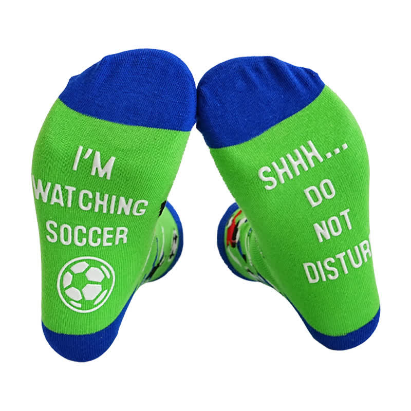 Breathable Soccer Slogan Cotton Quarter Socks(6 Pairs) - image 13