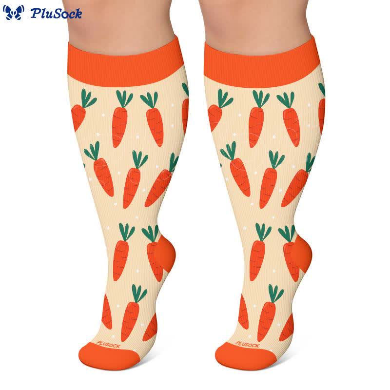 Plus Size Mushroom Tomato Compression Socks - image 4