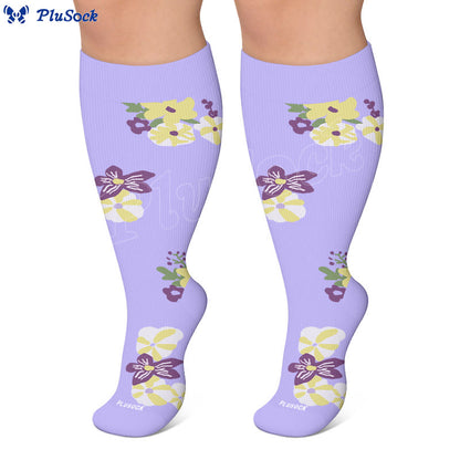 Plus Size Floral Compression Socks - image 5
