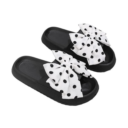 Sweet Polka Bow Slide Slippers - White - EU44-45(US10-11) - image 2