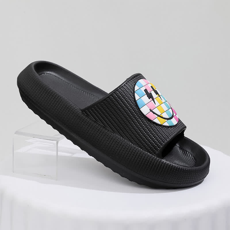 Rainbow Smiley Thick Sole Slide Slippers - image 5