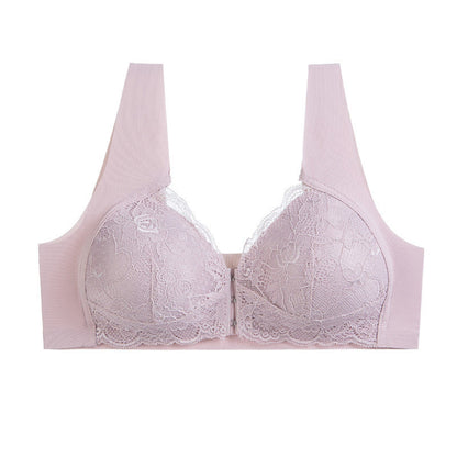 Front Closure Wireless Bra - Purple - 5XL - image 12
