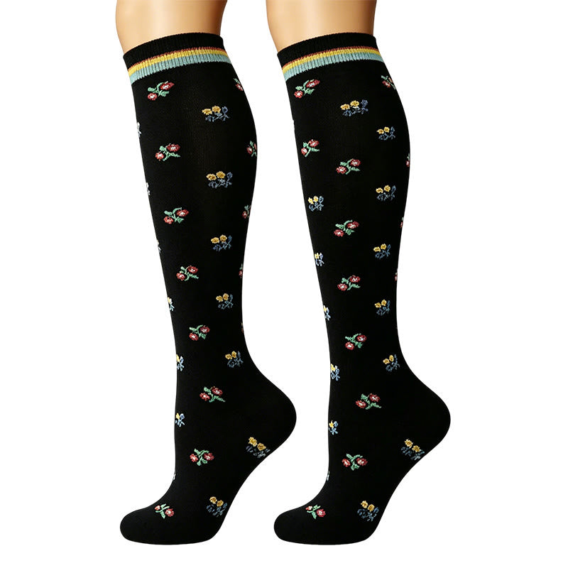 small flower Compression Socks(6 Pairs) - image 2