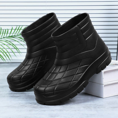 Plus Size Waterproof Thicken Work Shoes - Black - EU44-45(US10-11) - image 17