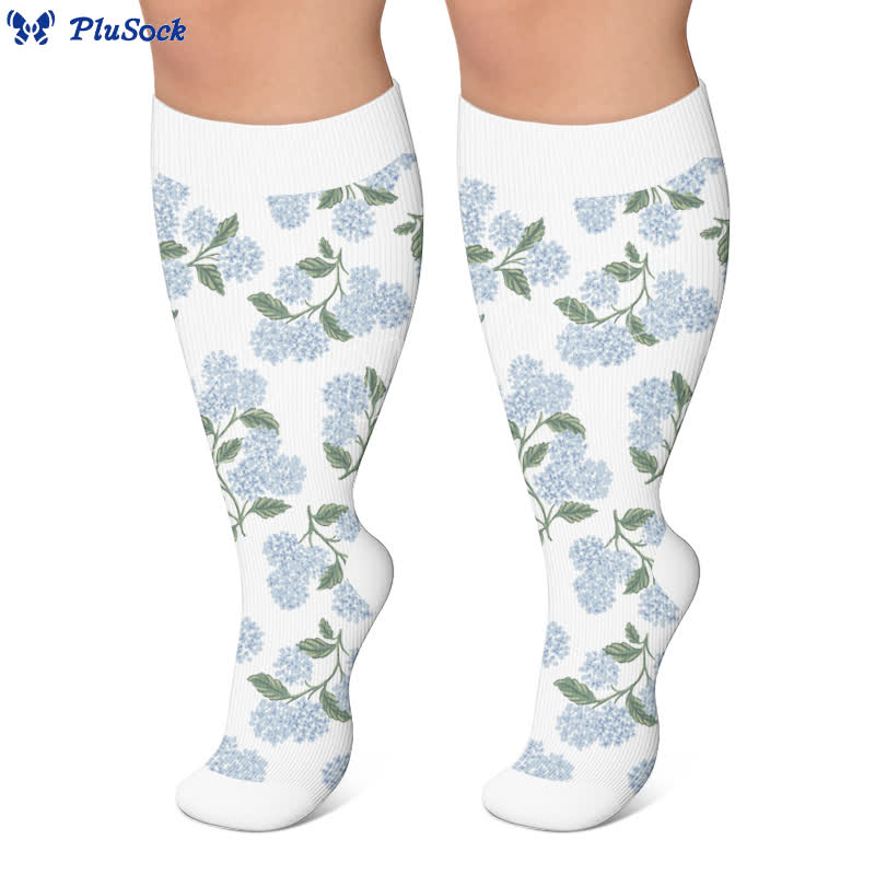 Plus Size Sweet Floral Compression Socks - image 3