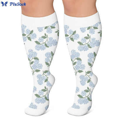 Plus Size Sweet Floral Compression Socks - image 3