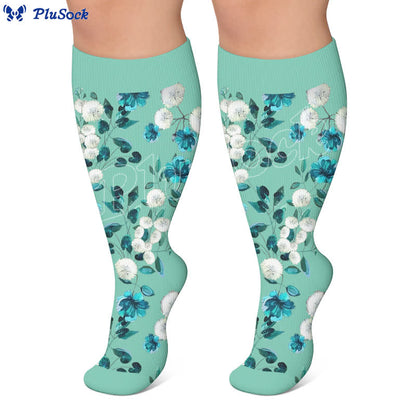 Plus Size Sweet Floral Compression Socks - image 4