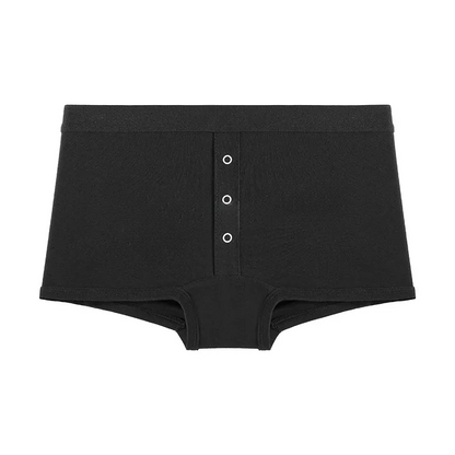 Soft Button Front Panty(2 Packs) - Black - 2XL - image 9
