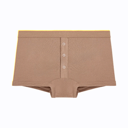 Soft Button Front Panty(2 Packs) - Brown - 2XL - image 8