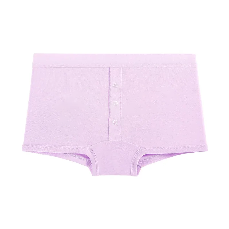 Soft Button Front Panty(2 Packs) - Purple - 2XL - image 7