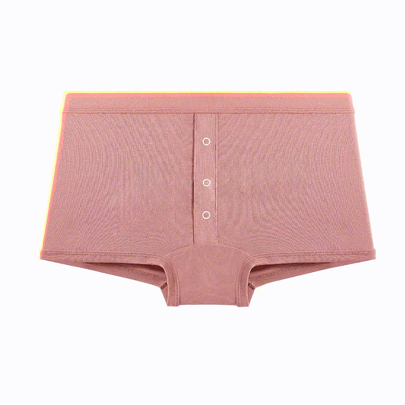 Soft Button Front Panty(2 Packs) - Pink - 2XL - image 4