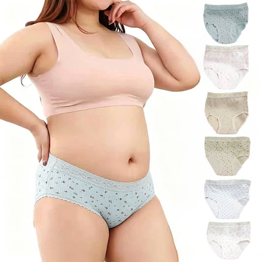 Floral Lace High Waist Cotton Panty(3 Packs) - image 0