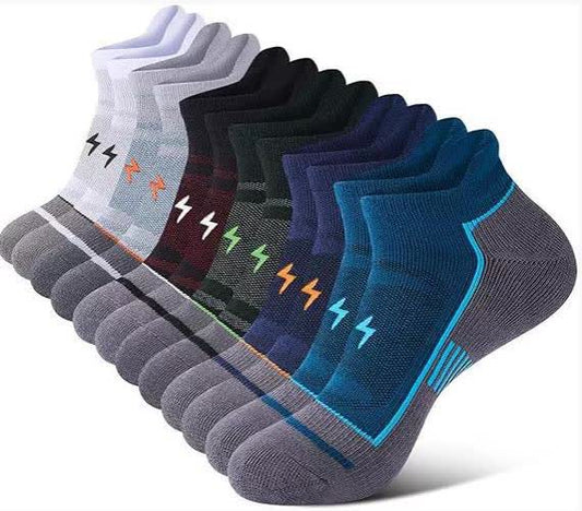 Colorblock Cushioned Ankle Socks(6 Pairs) - Multicolor - EU36-43(US2.5-9.5) - image 0