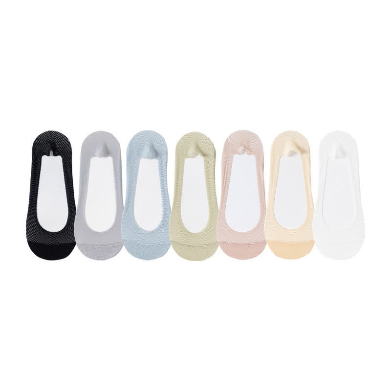 Breathable Invisible No Show Socks(7 Pairs) - Multicolor - EU39-44(US6.5-9.5) - image 1