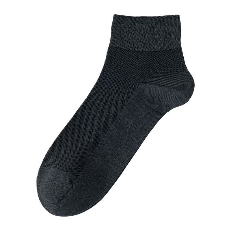 Breathable Cotton Quater Socks(3 Pairs) - Dark Grey - EU39-44(US6.5-9.5) - image 4