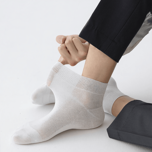 Breathable Cotton Quater Socks(3 Pairs) - Royal Blue+Army Green+Black - EU39-44(US6.5-9.5) - image 0