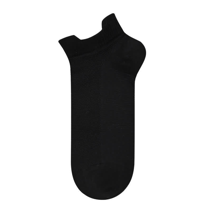 Breathable Cotton Quarter Socks (3 Pairs) - Black - EU40-45 (US7-12) - image 1