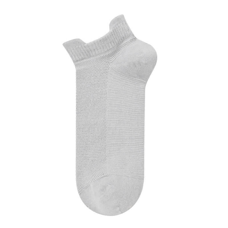 Breathable Cotton Quarter Socks (3 Pairs) - LightGrey - EU40-45 (US7-12) - image 6