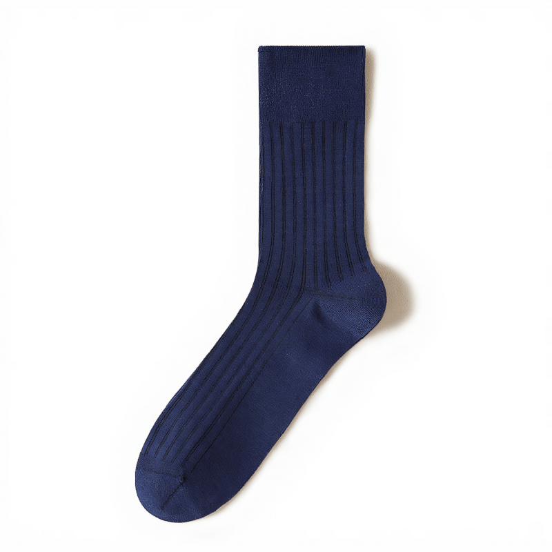 Silk Quarter Socks (5 Pairs) - Navy Blue - EU39-44(US6.5-9.5) - image 5