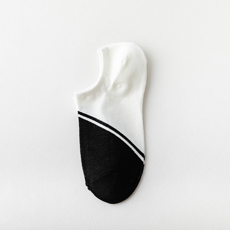 Bamboo Colorblock No Show Socks(5 Pairs) - A - EU39-44(US5-10) - image 2