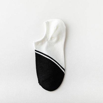 Bamboo Colorblock No Show Socks(5 Pairs) - A - EU39-44(US5-10) - image 2