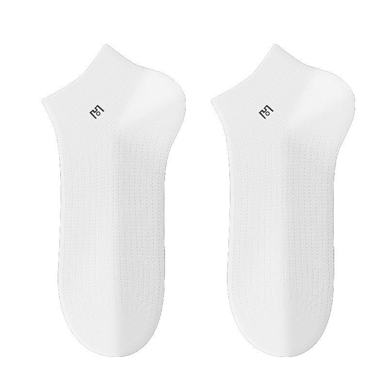 Breathable Ankle Socks(5 Pairs) - White - EU39-44(US5-10) - image 2