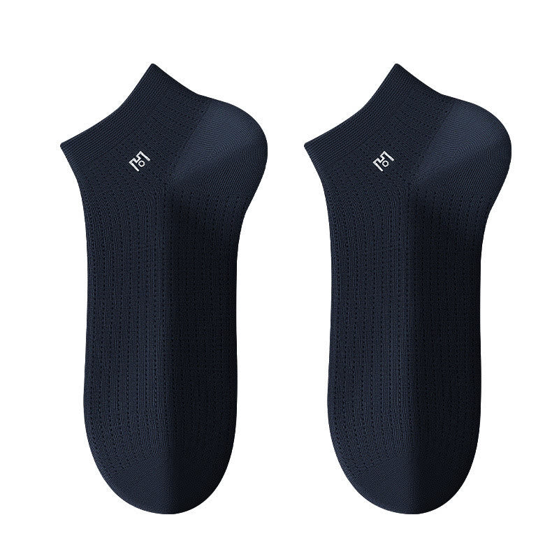 Breathable Ankle Socks(5 Pairs) - Navy Blue - EU39-44(US5-10) - image 3