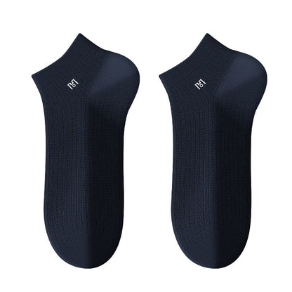 Breathable Ankle Socks(5 Pairs) - Navy Blue - EU39-44(US5-10) - image 3