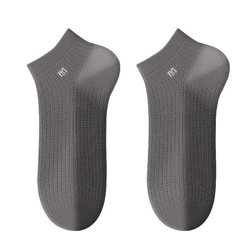 Breathable Ankle Socks(5 Pairs) - Gray - EU39-44(US5-10) - image 6