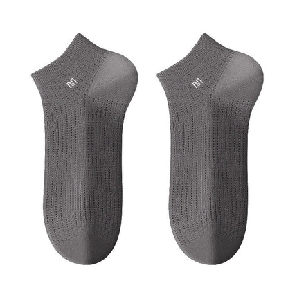 Breathable Ankle Socks(5 Pairs) - Gray - EU39-44(US5-10) - image 6