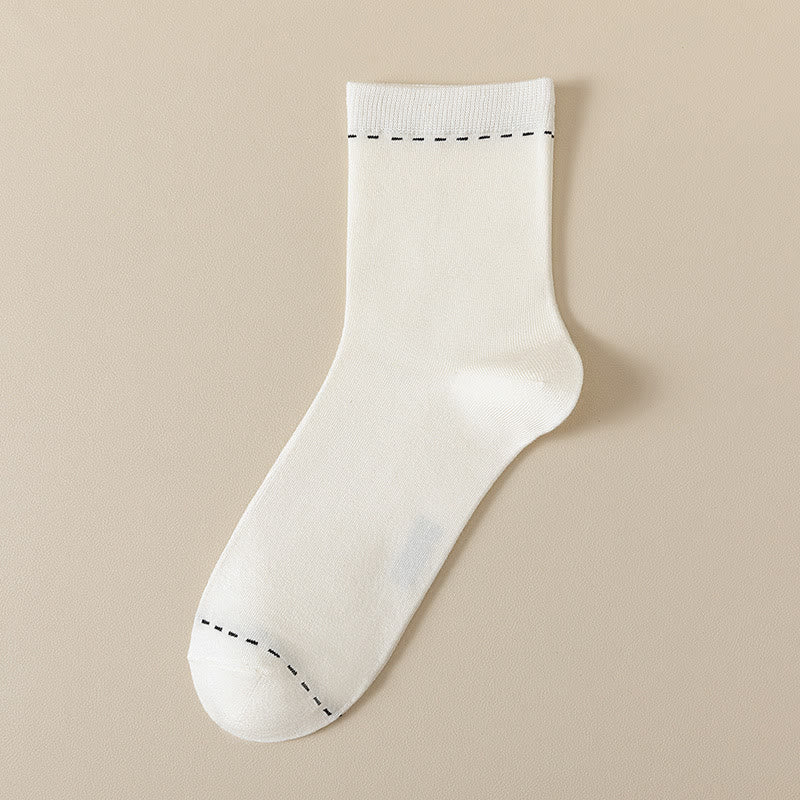 Breathable Quarter Socks(3 Pairs) - White - EU39-44(US5-10) - image 2