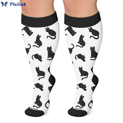 Plus Size Sweet Goth Skull Compression Socks - image 3