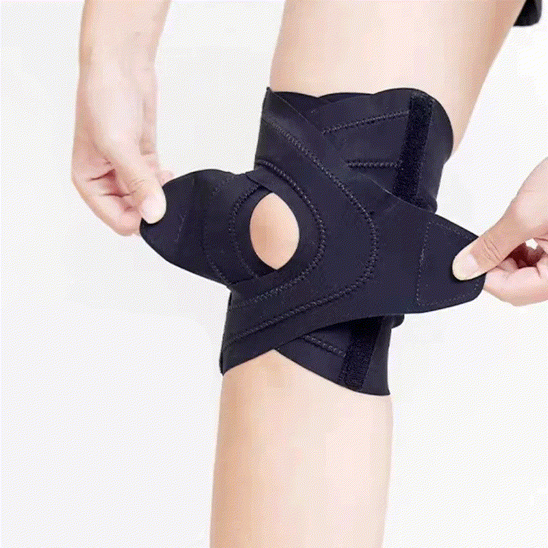 Adjustable Open Patella Knee Brace - Black - L - image 3