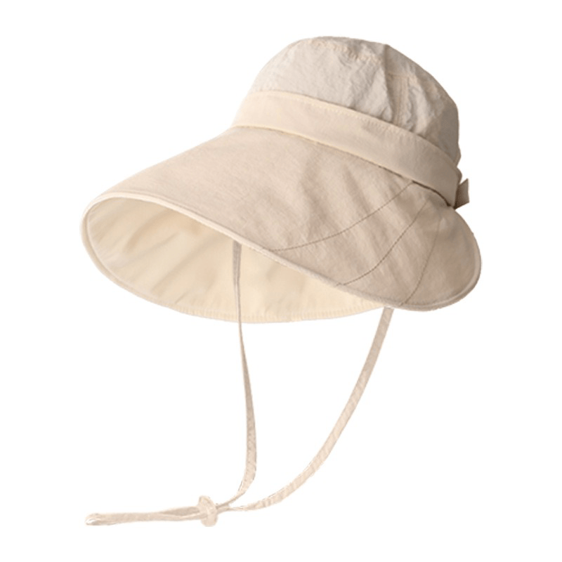 Wide Brim Outdoor Sun Hat - Beige - One Size - image 4