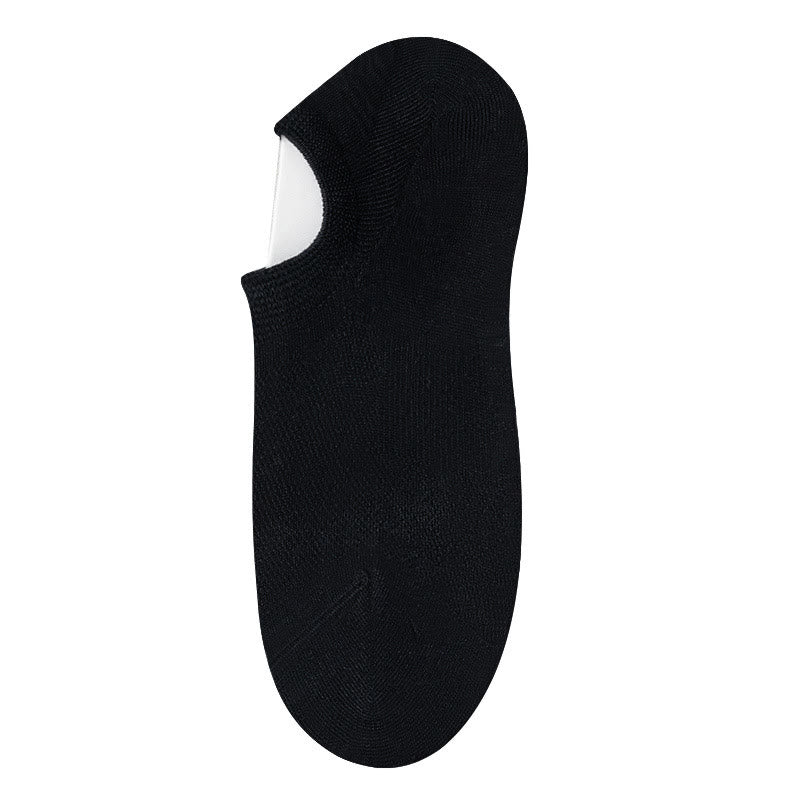 Bamboo Invisible No Show Socks (10 Pairs) - Black - EU36-40(US3-7) - image 2