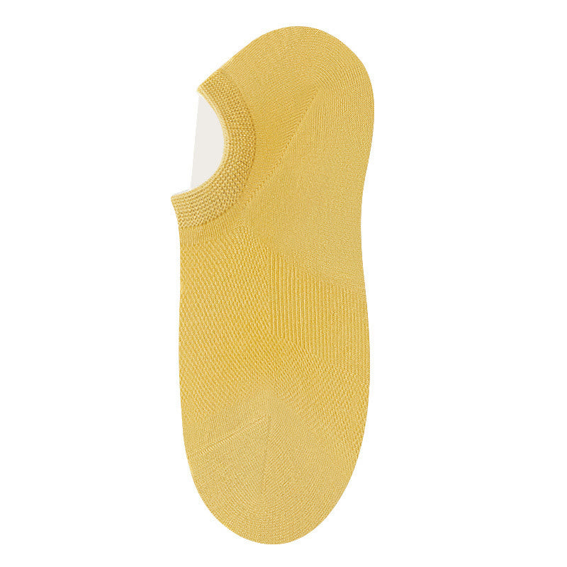 Bamboo Invisible No Show Socks (10 Pairs) - Yellow - EU36-40(US3-7) - image 9