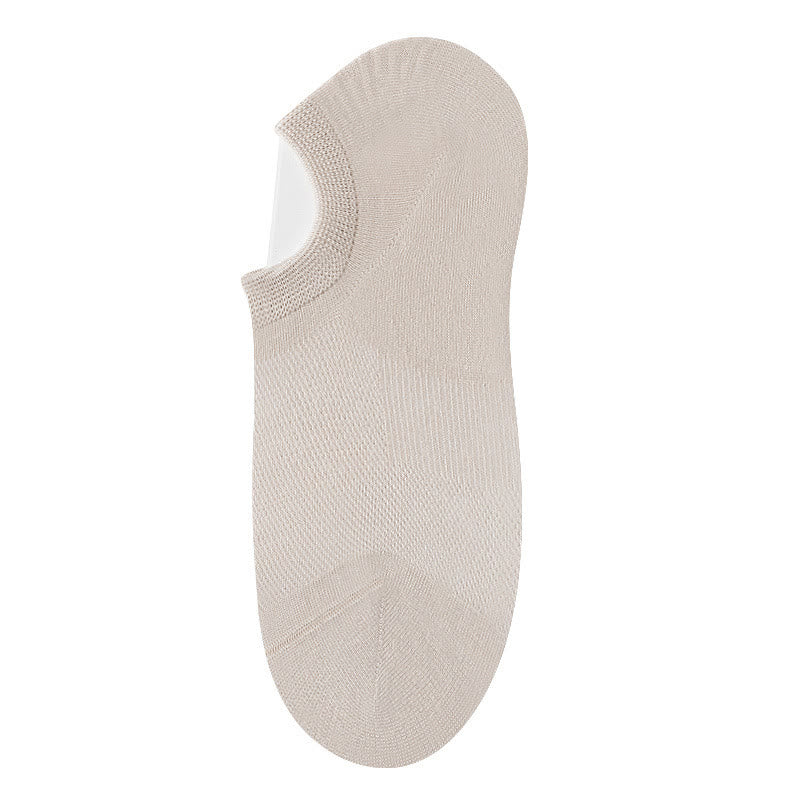 Bamboo Invisible No Show Socks (10 Pairs) - Khaki - EU36-40(US3-7) - image 8