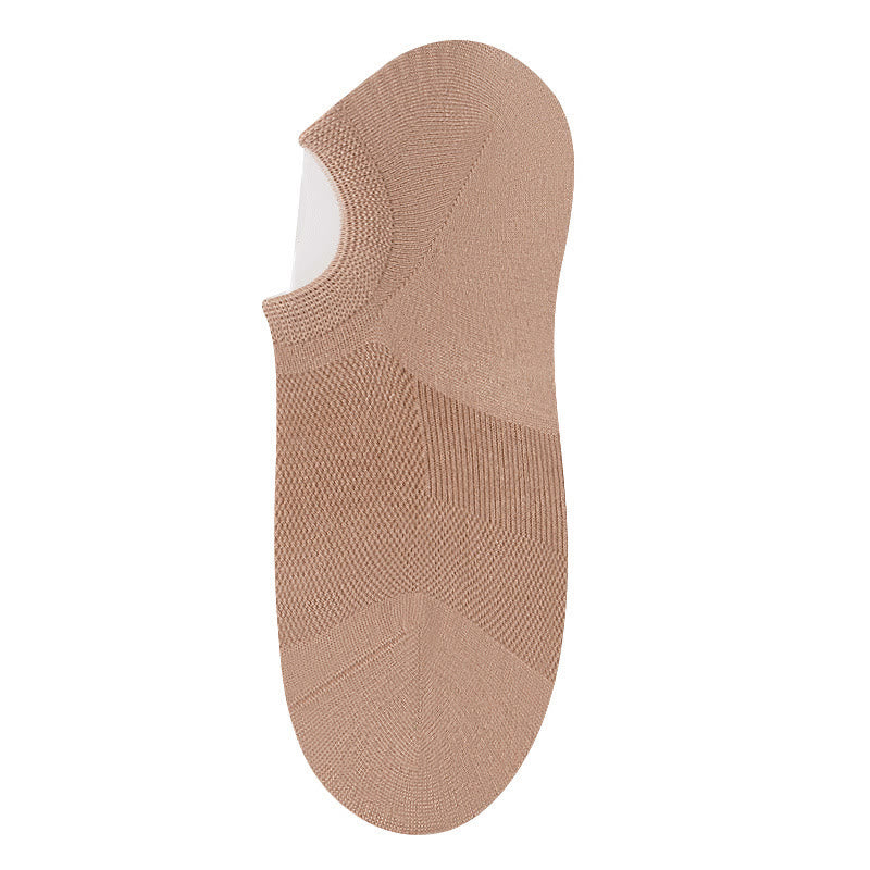 Bamboo Invisible No Show Socks (10 Pairs) - Coffee - EU36-40(US3-7) - image 6