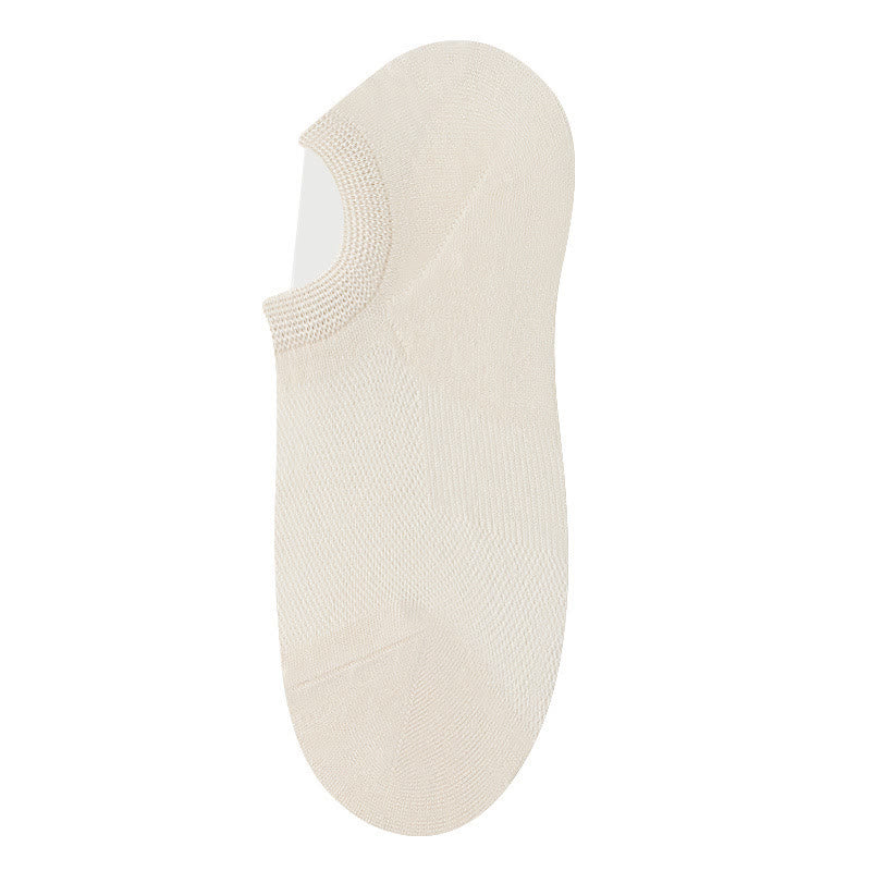 Bamboo Invisible No Show Socks (10 Pairs) - Beige - EU36-40(US3-7) - image 3
