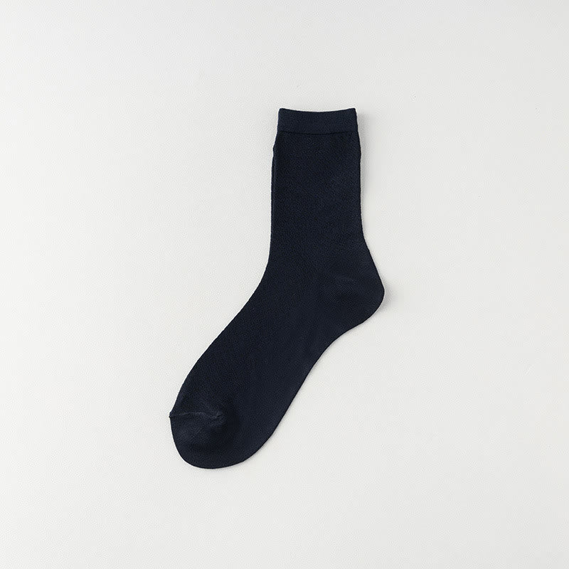 Bamboo Breathable Quarter Socks(6 Pairs) - Navy Blue - EU39-44(US6-10) - image 3
