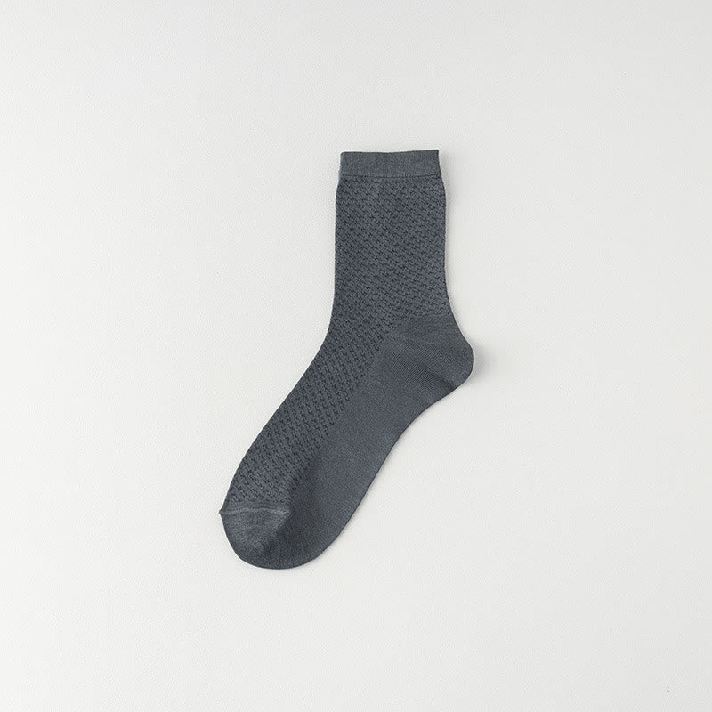 Bamboo Breathable Quarter Socks(6 Pairs) - Grey - EU39-44(US6-10) - image 5