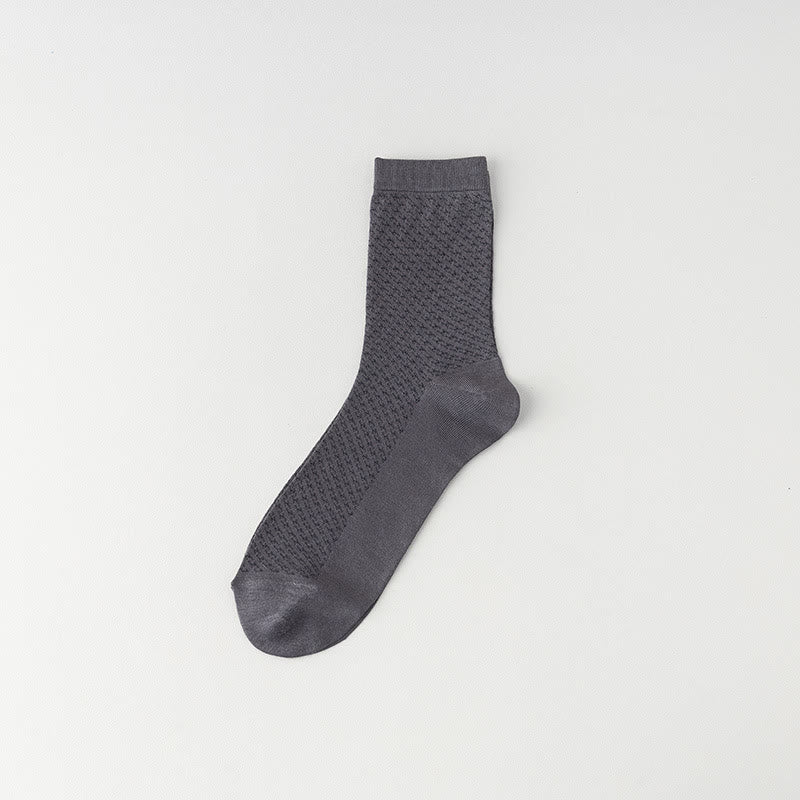 Bamboo Breathable Quarter Socks(6 Pairs) - Dark Grey - EU39-44(US6-10) - image 4