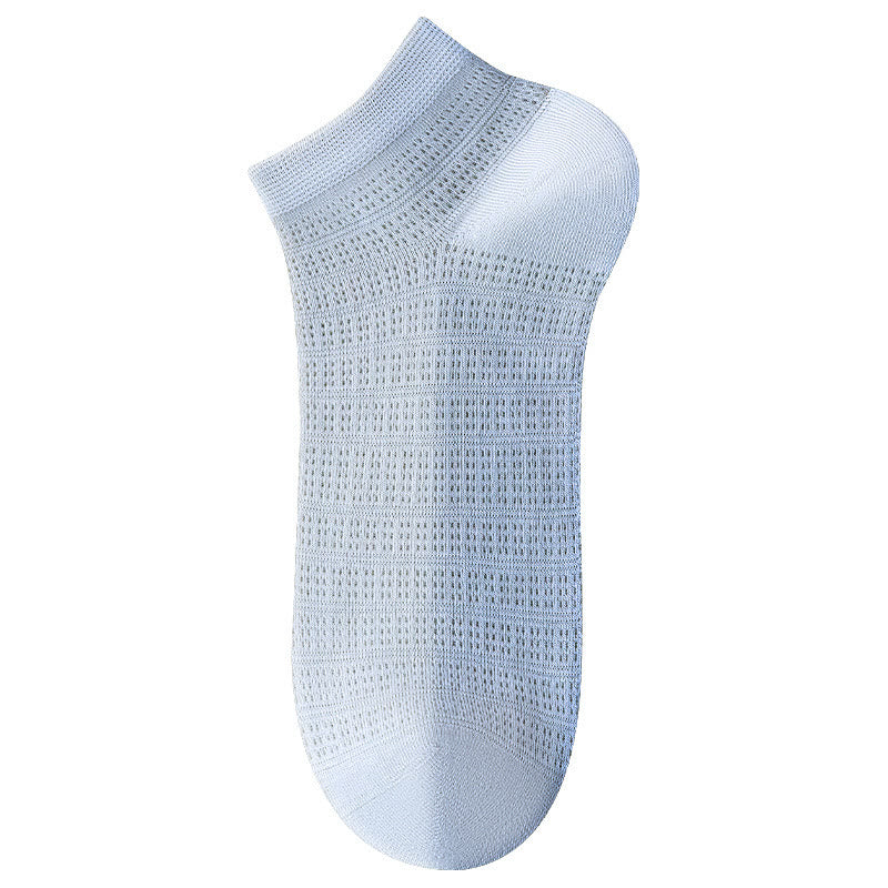 Bamboo Mesh Ankle Socks(5 Pairs) - Blue - EU36-40(US3-7) - image 4