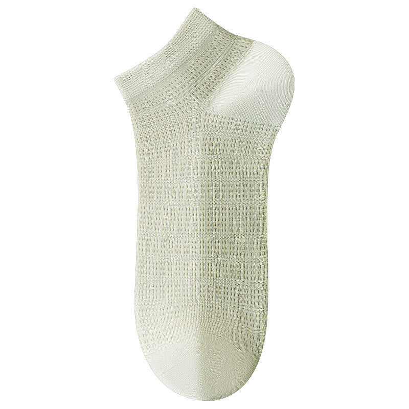Bamboo Mesh Ankle Socks(5 Pairs) - Green - EU36-40(US3-7) - image 3