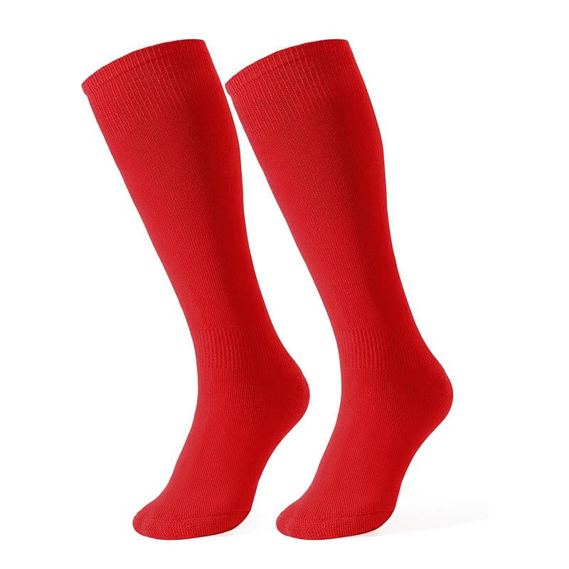 Quick Dry Tennis Knee High Socks(6 Pairs) - Red - EU38-45(US5-11) - image 6