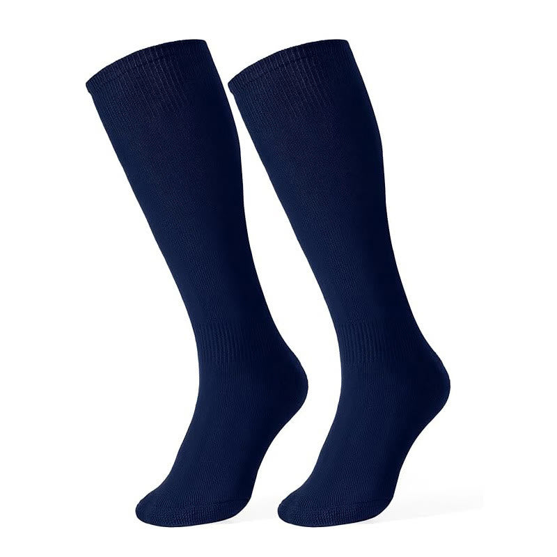 Quick Dry Tennis Knee High Socks(6 Pairs) - Navy Blue - EU38-45(US5-11) - image 11